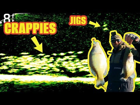 Winter Crappie Fishing in Kansas - TWO AT A TIME with LIVESCOPE!!