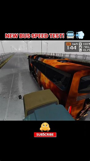 NEW BUS SPEED TEST! 🚍💨 | Bus Simulator Indonesia Fast Bus #shorts