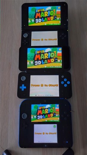 Super Mario 3D Land- Nintendo 3DS XL vs New 2DS XL vs 2DS Speed Comparison