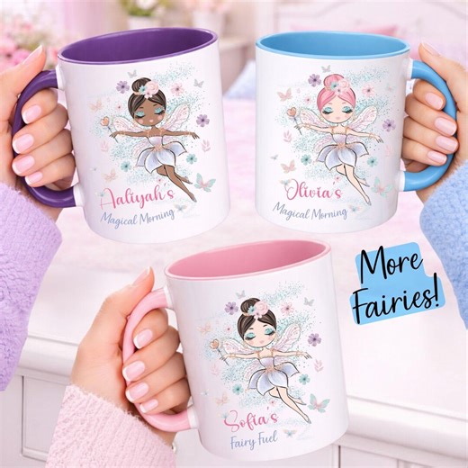 Personalized Fairy Mugs With Name, Flying Fairy Mug, Fairy Gifts, Mugs for Kids, Gifts for Fairy Lovers, Mugs for Girls, Cute Fairy Mugs - Etsy