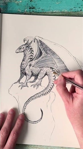 FULL TUTORIAL UP NOW #dragon #beginnerarttips #drawing #dragondrawing #sketch #howtodraw #art