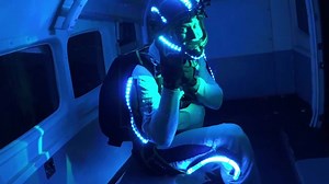 12K views · 534 reactions | SKYDIVING LIGHT SUIT BY MICHAEL HAYGOOD!!!! People ask all the time about Michaels insanely awesome lights in the show! He has been working on some new concepts for 2017 and to test the durability of it all, he takes his new inventions skydiving! Why not? We play about 150 shows a year and this way we know the new stuff will be solid! AWESOME! Check it out! | The Haygoods | Facebook