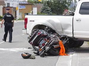 Biker hurt in crash