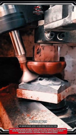 CNC engraving machine carving 5 kg wood During precision relief work