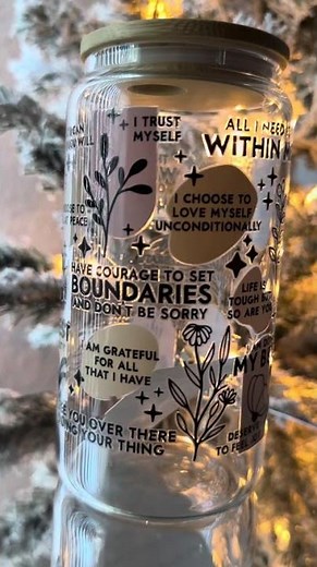 Joyclub Sublimation Clear Glass Cups Blanks with Bamboo Lids #sublimation blank #glass cups