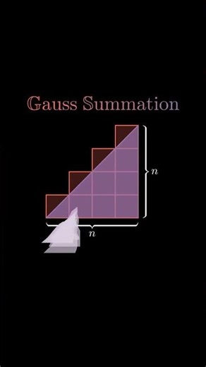 How Gauss Solved 1+2+3+…+n in Seconds 🤯 | Gauss Summation Formula Explained #Maths #Shorts