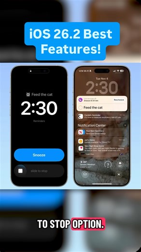 MacRumors on Instagram: "iOS 26.2 is officially out. Here are some of the best new features! #iOSUpdate #iOS26 #Apple #iPhone"