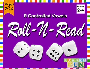 R Controlled Vowel Reading Phonics Practice Roll and Read Dice Games