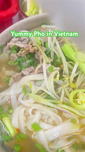 Authentic Pho bowl in VietNam #yummy #delicious #tasty #freshnoodles #vietpho