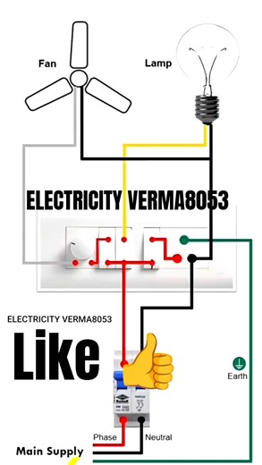 Learn fan and light wiring the easy way Complete house wiring diagram​ #Wiring #HomeDIY #Shorts