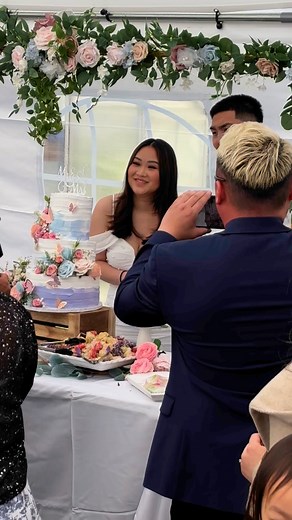 36K views · 271 reactions | The bride and groom cutting cake. | Charlie Yang | Facebook