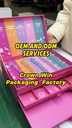 Brina Crownwin Package Box on Instagram: "Discover the elegance of our custom pink drawer flip-top boxes! Designed to reflect your brand's unique style, this packaging solution is fully customizable in size, design, and print. Perfect for luxury gifts, cosmetics, and more. Let’s bring your vision to life with personalized packaging! #giftbox #packagingdesign #packagingfactory #paperbox #packagingbox #custombox #custompackaging #foldingbox #packagingmanufacturer #giftboxfactory #packagingsolution