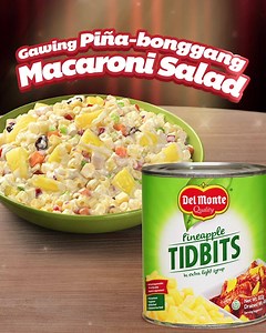 24K views · 6.5K reactions | Bongga at pasok sa budget! Just add Del Monte Pineapple para maging Piña- bongga and Noche Buena handa. Php 79 SRP lang! For the recipe, click here: https://bit.ly/DMPineMacaroniSalad | Del Monte Philippines | Facebook