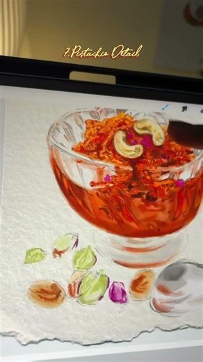 Gajar Ka Halwa Illustration 🍨 | Indian Dessert Art | Digital Painting Process