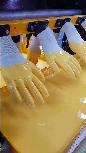 How Safety Gloves Are Made in Factories | Automatic Glove Production Process 🧤⚙️ #Shorts