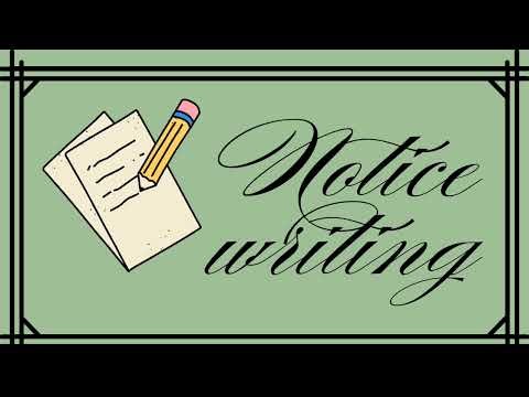 Notice writing on the cleanliness drive organised in your society