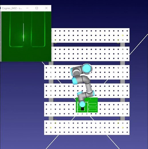 RoboDK Simulation featuring Universal Robots and Cognex