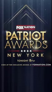 America’s heroes take the spotlight TONIGHT! Stream the 2024 #PatriotAwards LIVE at 8 PM ET. | Fox Nation