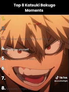 top 8 katsuki bakugo moments #myheroacademia #animelist #katsukibakugou // not mine