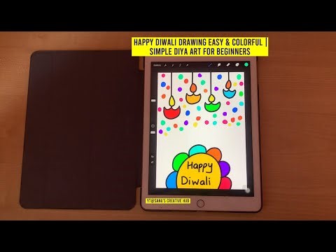 Happy Diwali Drawing Easy & Colorful | Simple Diya Art for Beginners