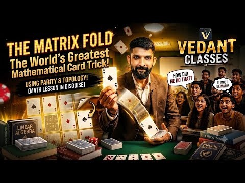 Secret Math Behind the World's Greatest Card Trick: The Matrix Fold! | Vedant Classes 