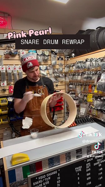 Rewrapping Snares: Unique Pink Pearl Finish