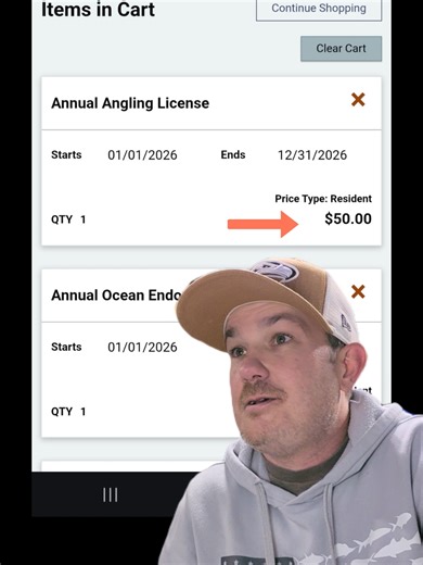 It’s 2026 and here’s what an Oregon fishing license actually costs now. Every fee adds up, plus a brand-new ocean endorsement. Total came out to $171.75. Fishing isn’t getting cheaper. #fishinglife #oregonfishing #fishinglicense#anglerlife #pnwfishing #fishingbudget #outdoorlife #fishingcosts #sportsman #fisherman