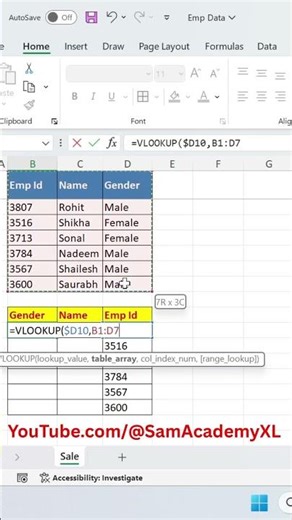 😮 Use VLOOKUP with MATCH #excel #excelformula #dataanlysis #excelfunction #vlookup #match