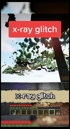 I found an x-ray glitch in Minecraft 😳🐽 #minecraft #minecraftxray #minecraftglitch #minecraftglitches #minecrafthacks