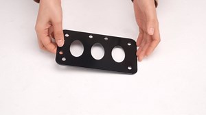 Motorcycle License Plate Bracket, Metal Motorcycle Brake Tail Light License Plate Holder Side Mount Holder Bracket (Black)