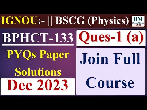 BPHCT 133 Previous Year Question Paper Solution || BPHCT 133 Solved Previous Year Questions Paper ||