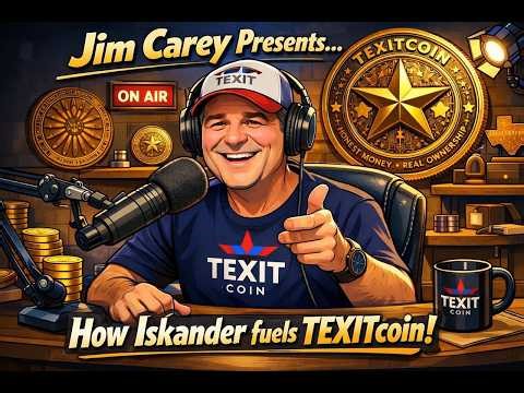 Jim Carey Explains How Iskander Fuels TEXIT Coin
