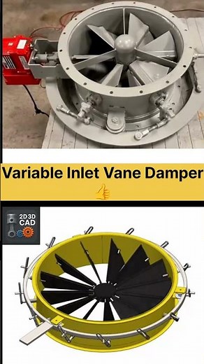 How a Variable Inlet Vane Damper Works | Engineering Explained #3dmodeling #3danimation