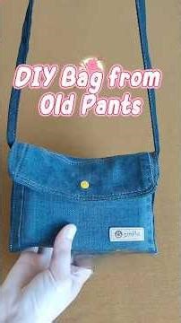 DIY Phone Bag from Old Pants ✂️ So Easy! #tips #embroidery #sewing