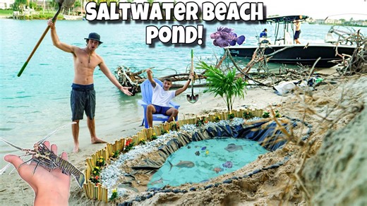 DIY EXOTIC BEACH FISH POND 2!! *Insane*