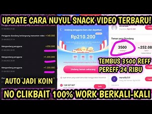 Berhasil ❗Cara memasukan kode undangan snack video auto jadi koin | Nuyul snack video terbaru