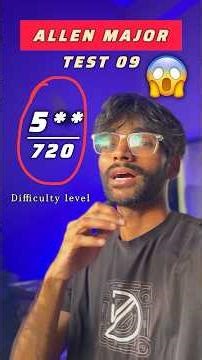 Allen paper level😱📚 | Neet Aspirants | #majortest#studyvlog #shorts