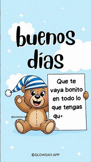 Que hoy te vaya muy bonito 🌞❤️ Buenos días 💌🥰 #BuenosDias #bonitodia #BuenDia