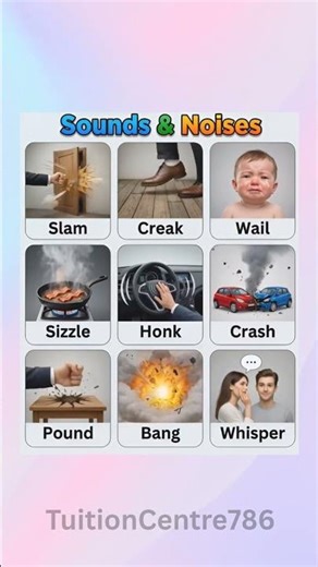 Everyday Sounds Vocabulary | Learn English Sound Words 🔊✨
