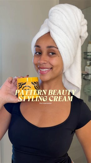 trying our the pattern beauty styling cream for the first time✨ | #curlyhair #curlyhairroutine