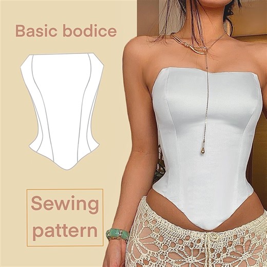 Basic Bodice A4 PDF Sewing Pattern | Instant Download With 14 Sizes - Etsy