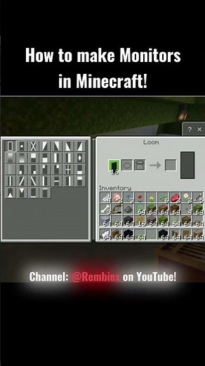 How to make a pair of Monitors in Minecraft!#Minecraft #minecrafttutorial #gaming #tutorial #rembiex