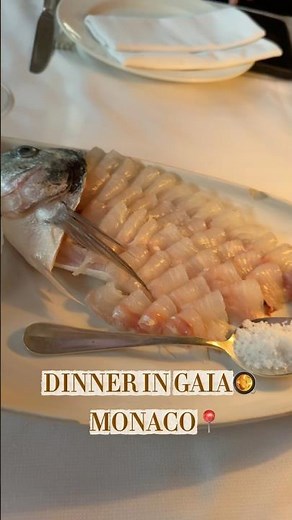 Dinner in Gaia - Monaco📍#Monaco #gaia #restaurant #dinner #food #fish #tasty #michelin #night