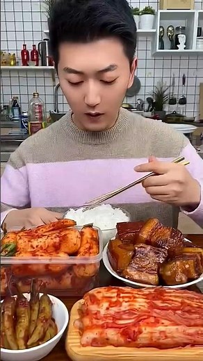 Korean Food Mukbang Challenge | Eat With Me #foodshorts #shortsvideo #KoreanFood