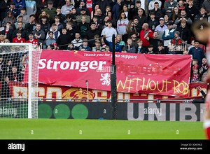 Riverside Stadium, Middlesbrough on Saturday 8th November 2025. A Red Faction banner in protest about Rob Edwards intentions to talk to Wolves during the Sky Bet Championship match between Middlesbrough and Birmingham City at the Riverside Stadium, Middlesbrough on Saturday 8th November 2025. (Photo: Trevor Wilkinson | MI News) Credit: MI News & Sport /Alamy Live News Stock Photo - Alamy
