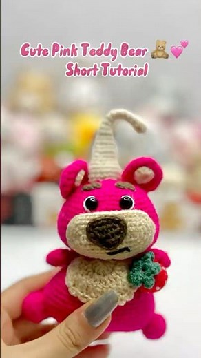 Full Crochet Tutorial 🧸💖 Make & Assemble a Cute Pink Teddy Bear Step-by-Step Guide