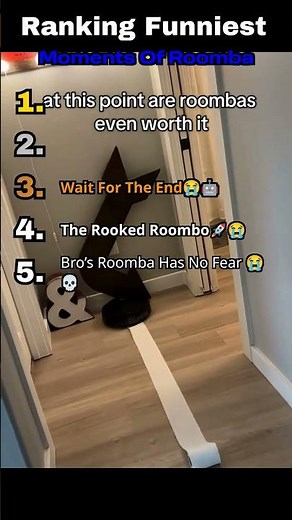 😭Ranking Funniest Random Moments Of Roomba😭 #funny #roomba #shorts