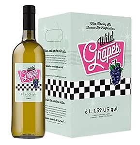 Wild Grapes Premium DIY Wine Making Kits - Pinot Grigio Style - Makes Up to 30 x 750mL Bottles, 6 Gallons of Wine