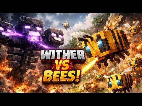 WITHER VS BEES 🐝💀 | Insane Minecraft Battle!