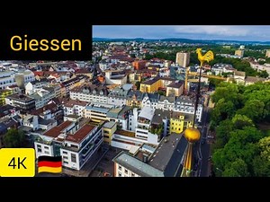 Giessen, Germany Walking Tour | 4K Ultra HD City Walk | Germany 4K Walking | #walkingtour4k